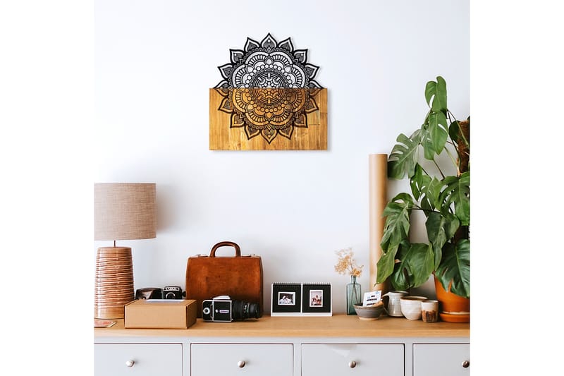 Mandala 4 Väggdekor - Natur/Svart - Inredning - Väggdekor - Skylt - Plåtskyltar