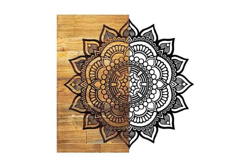 Mandala 4 Väggdekor - Natur/Svart - Inredning - Väggdekor - Skylt - Plåtskyltar
