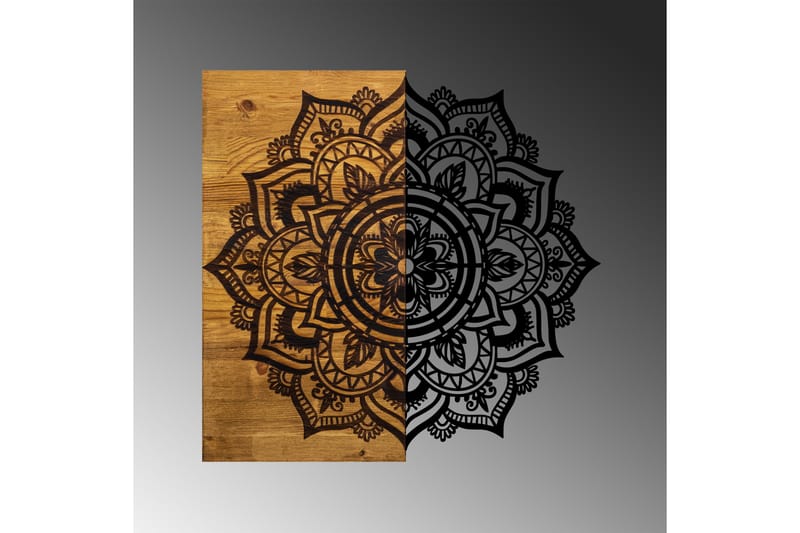 Mandala 6 Väggdekor - Svart/Valnöt - Inredning - Väggdekor - Skylt - Plåtskyltar
