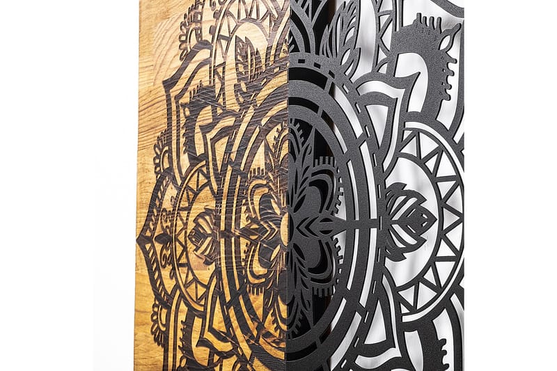 Mandala 6 Väggdekor - Svart/Valnöt - Inredning - Väggdekor - Skylt - Plåtskyltar