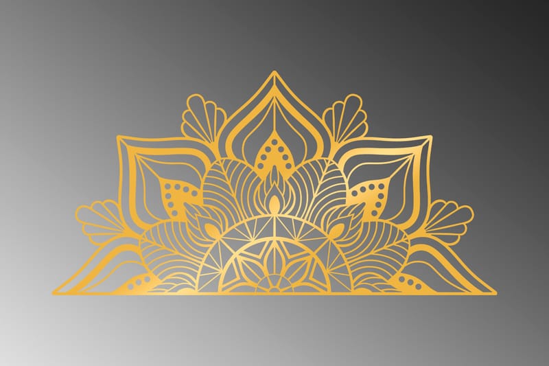 Mandalas 1 Väggdekor - Guld - Inredning - Väggdekor - Skylt - Plåtskyltar