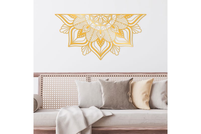 Mandalas 1 Väggdekor - Guld - Inredning - Väggdekor - Skylt - Plåtskyltar
