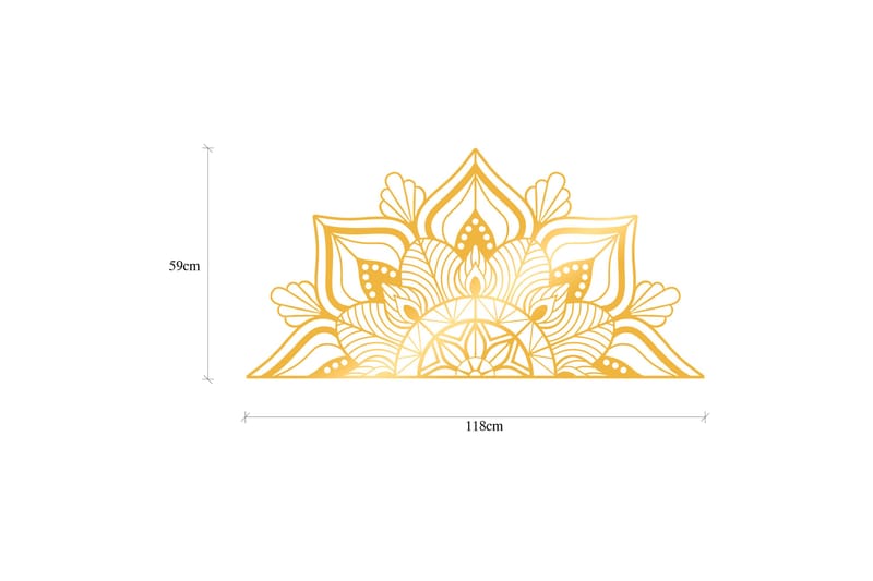 Mandalas 1 Väggdekor - Guld - Inredning - Väggdekor - Skylt - Plåtskyltar