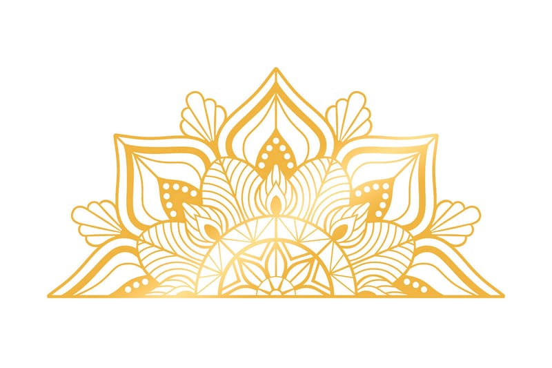 Mandalas 1 Väggdekor - Guld - Inredning - Väggdekor - Skylt - Pl�åtskyltar
