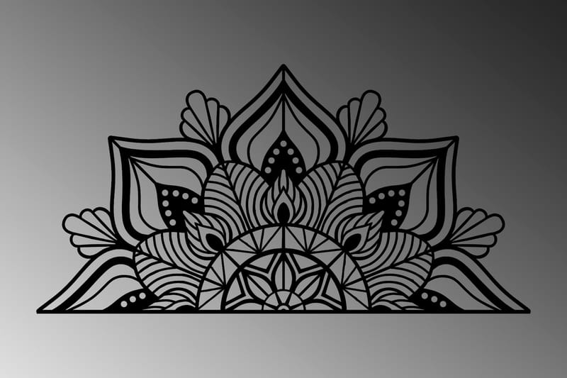 Mandalas 1 Väggdekor - Svart - Inredning - Väggdekor - Skylt - Plåtskyltar