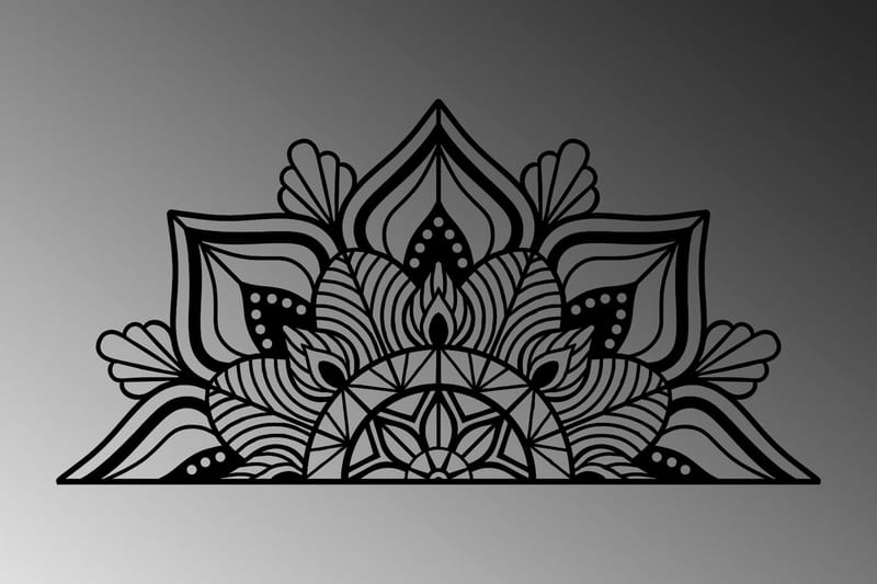 Mandalas 1 Väggdekor - Svart - Inredning - Väggdekor - Skylt - Plåtskyltar