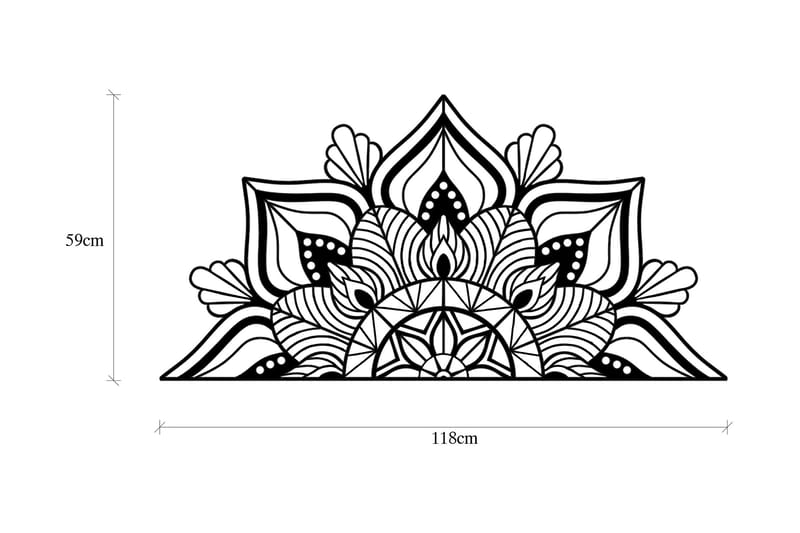 Mandalas 1 Väggdekor - Svart - Inredning - Väggdekor - Skylt - Plåtskyltar