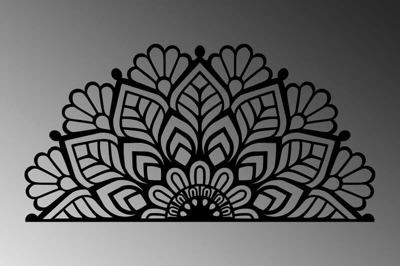 Mandalas 2 Väggdekor - Svart - Inredning - Väggdekor - Skylt - Plåtskyltar