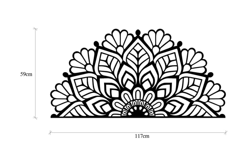 Mandalas 2 Väggdekor - Svart - Inredning - Väggdekor - Skylt - Plåtskyltar