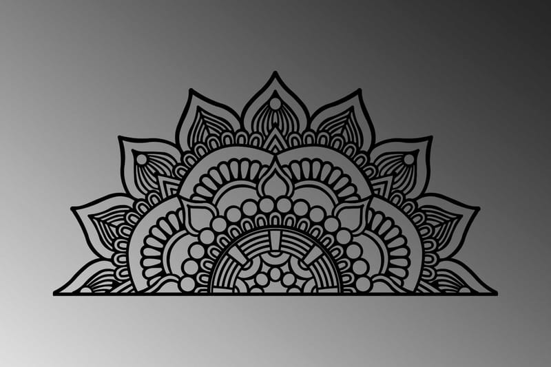 Mandalas 3 Väggdekor - Svart - Inredning - Väggdekor - Skylt - Plåtskyltar
