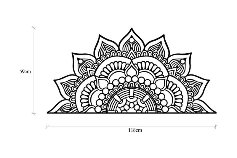Mandalas 3 Väggdekor - Svart - Inredning - Väggdekor - Skylt - Plåtskyltar