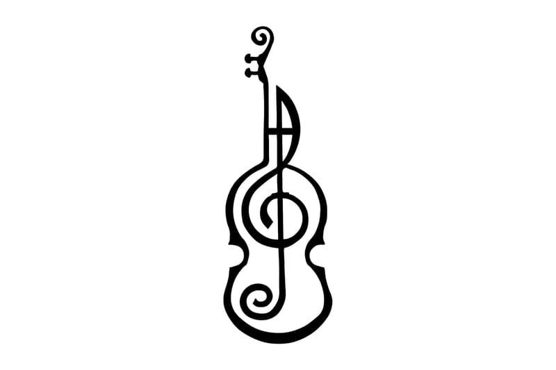 Melody Violin Väggdekor - Svart - Inredning - Väggdekor - Skylt - Plåtskyltar