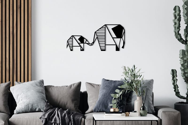 Metal Wall Decor Väggdekor, Svart