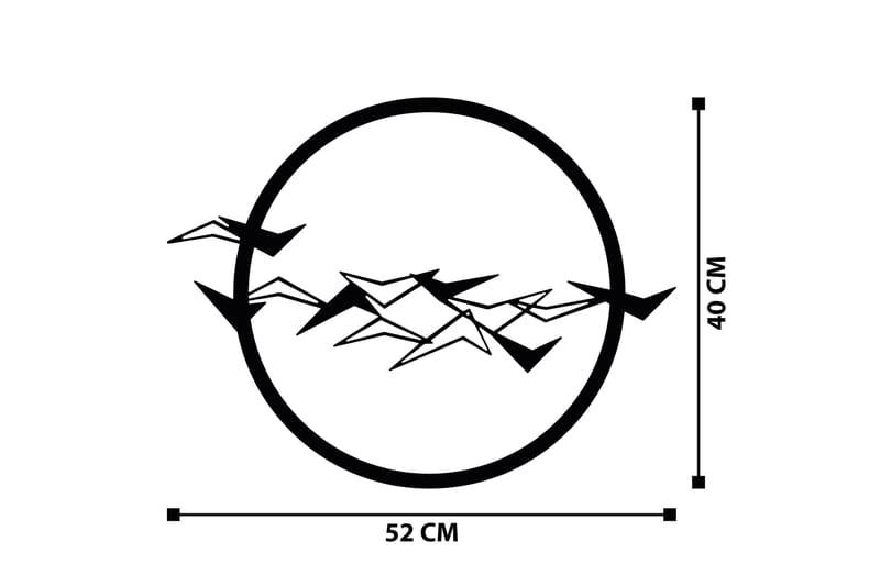 Migration Väggdekor - Svart - Plåtskyltar