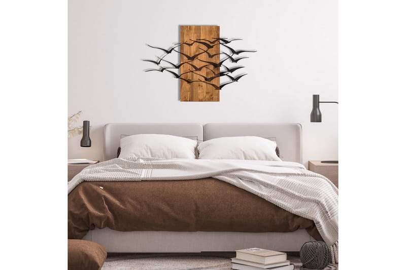 Migration Väggdekor - Svart/Valnöt - Inredning - Väggdekor - Skylt - Plåtskyltar