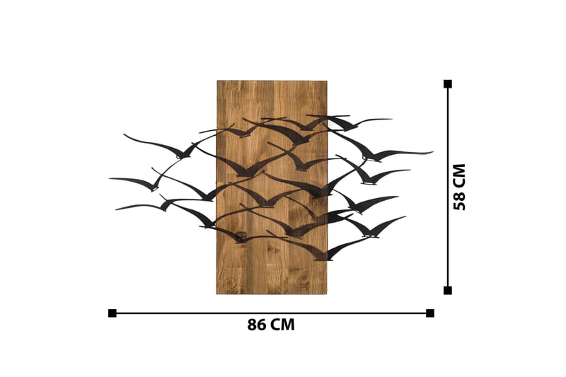 Migration Väggdekor - Svart/Valnöt - Inredning - Väggdekor - Skylt - Plåtskyltar