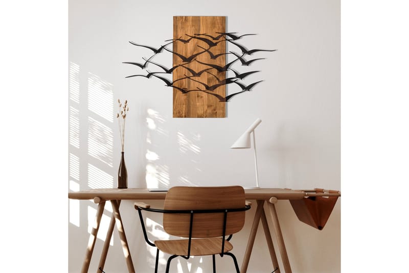 Migration Väggdekor - Svart/Valnöt - Inredning - Väggdekor - Skylt - Plåtskyltar