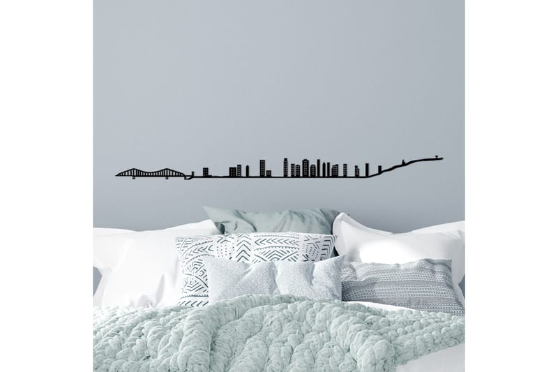 Montreal Skyline Väggdekor - Svart - Inredning - Väggdekor - Skylt - Plåtskyltar