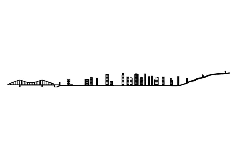 Montreal Skyline Väggdekor - Svart - Inredning - Väggdekor - Skylt - Plåtskyltar