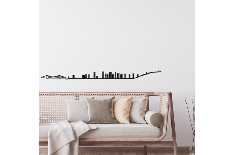 Montreal Skyline Väggdekor - Svart - Inredning - Väggdekor - Skylt - Plåtskyltar