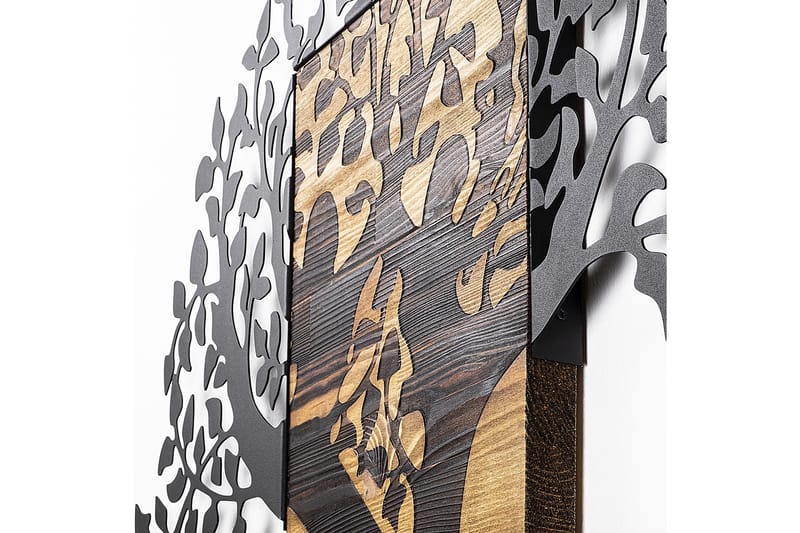 Monument Tree Väggdekor - Svart/Valnöt - Inredning - Väggdekor - Skylt - Plåtskyltar