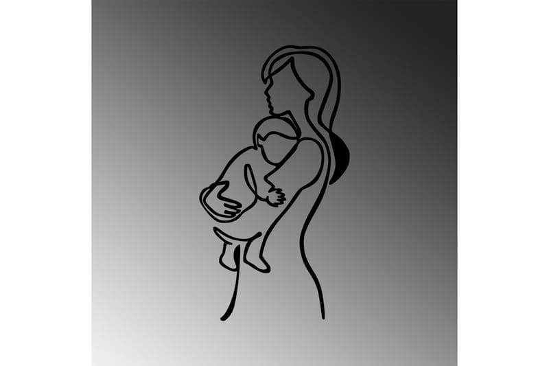 Mother And Baby Väggdekor - Svart - Inredning - Väggdekor - Skylt - Plåtskyltar