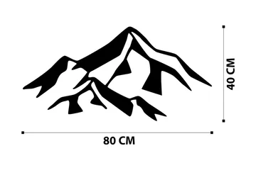 Mountain 1 Metal Väggdekor - Svart - Inredning - Väggdekor - Skylt - Plåtskyltar
