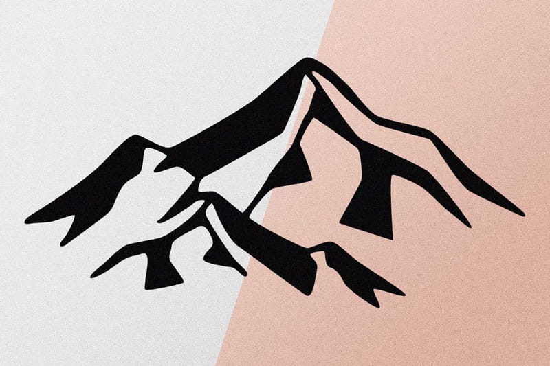 Mountain 1 Metal Väggdekor - Svart - Inredning - Väggdekor - Skylt - Plåtskyltar