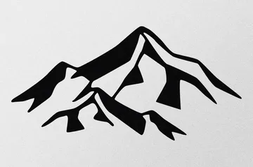 Mountain 1 Metal Väggdekor - Svart - Inredning - Väggdekor - Skylt - Plåtskyltar
