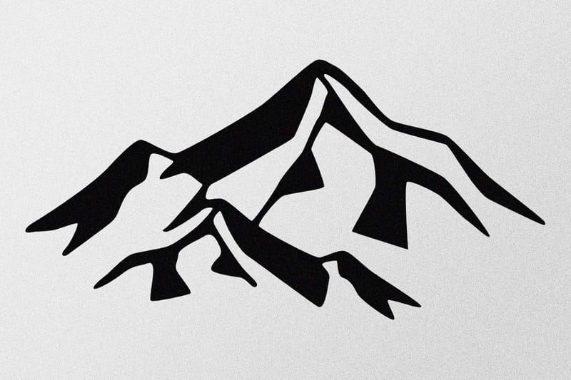 Mountain 1 Metal Väggdekor - Svart - Inredning - Väggdekor - Skylt - Plåtskyltar