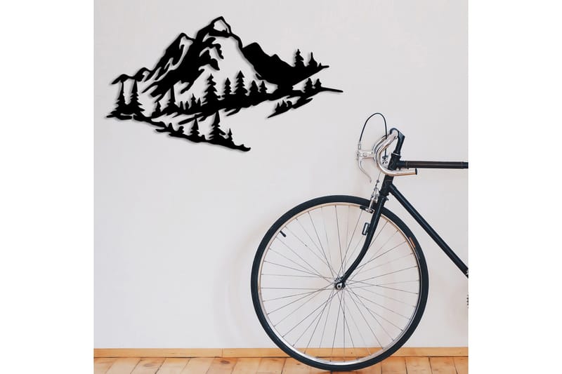 Mountain 2 Metal Väggdekor - Svart - Inredning - Väggdekor - Skylt - Plåtskyltar