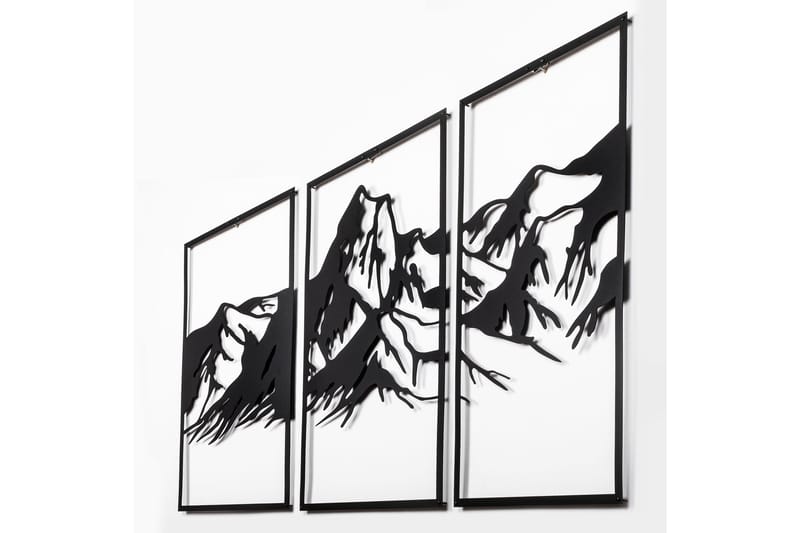 Mountain 4 Väggdekor - Svart - Inredning - Väggdekor - Skylt - Plåtskyltar