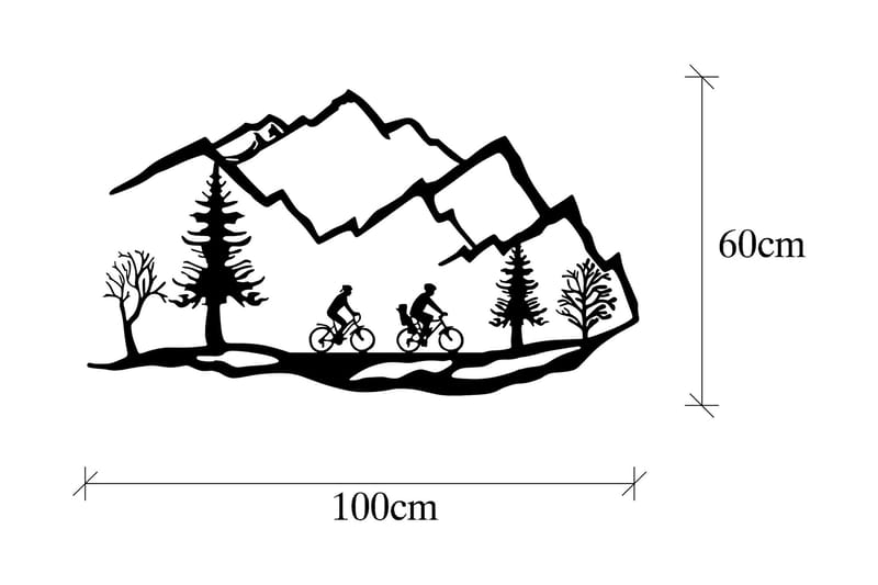 Mountain Bike Väggdekor - Svart - Inredning - Väggdekor - Skylt - Plåtskyltar