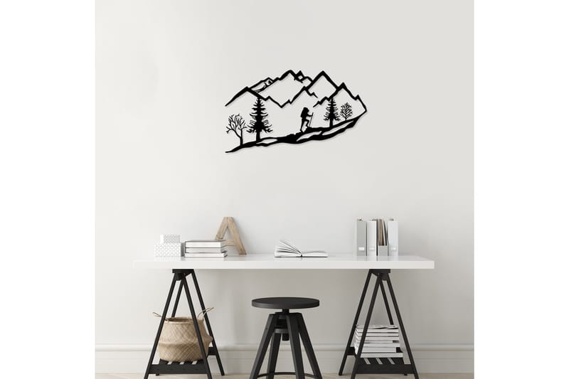 Mountain Climbing Väggdekor - Svart - Inredning - Väggdekor - Skylt - Plåtskyltar