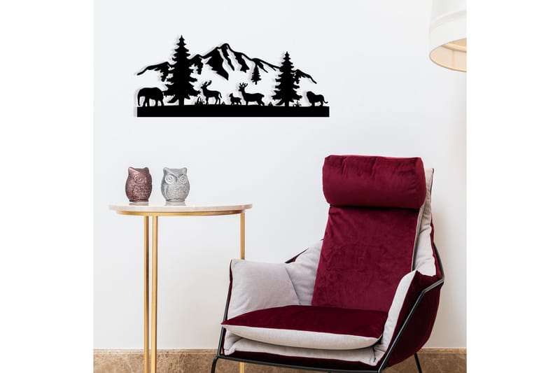 Mountain Väggdekor - Svart - Inredning - Väggdekor - Skylt - Plåtskyltar