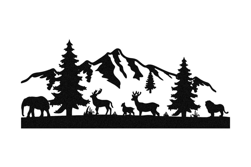 Mountain Väggdekor - Svart - Inredning - Väggdekor - Skylt - Plåtskyltar