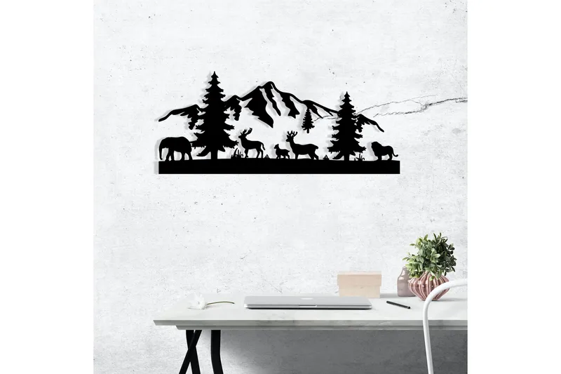 Mountain Väggdekor - Svart - Inredning - Väggdekor - Skylt - Plåtskyltar