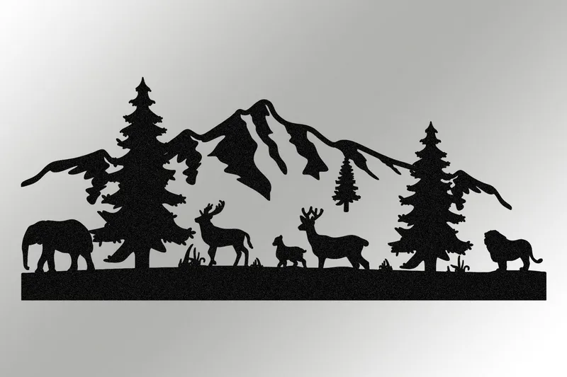 Mountain Väggdekor - Svart - Inredning - Väggdekor - Skylt - Plåtskyltar