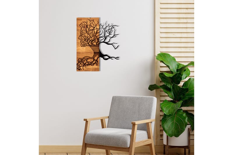 Muaz Väggdekor - Svart/Valnöt - Inredning - Väggdekor - Skylt - Plåtskyltar