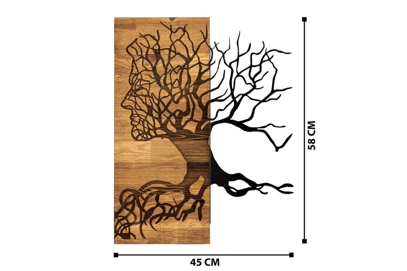 Muaz Väggdekor - Svart/Valnöt - Inredning - Väggdekor - Skylt - Plåtskyltar