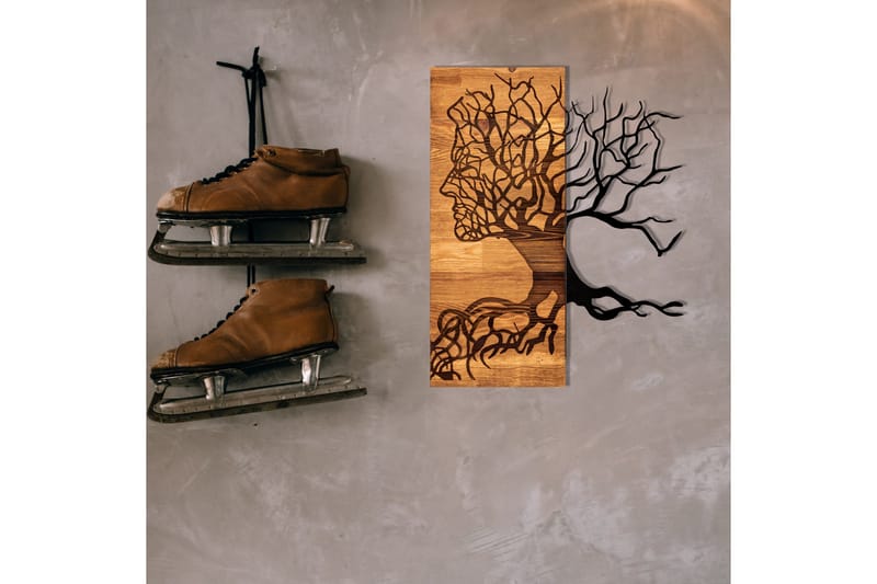 Muaz Väggdekor - Svart/Valnöt - Inredning - Väggdekor - Skylt - Plåtskyltar