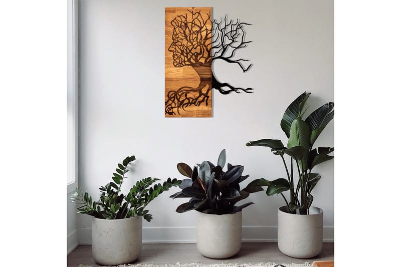 Muaz Väggdekor - Svart/Valnöt - Inredning - Väggdekor - Skylt - Plåtskyltar