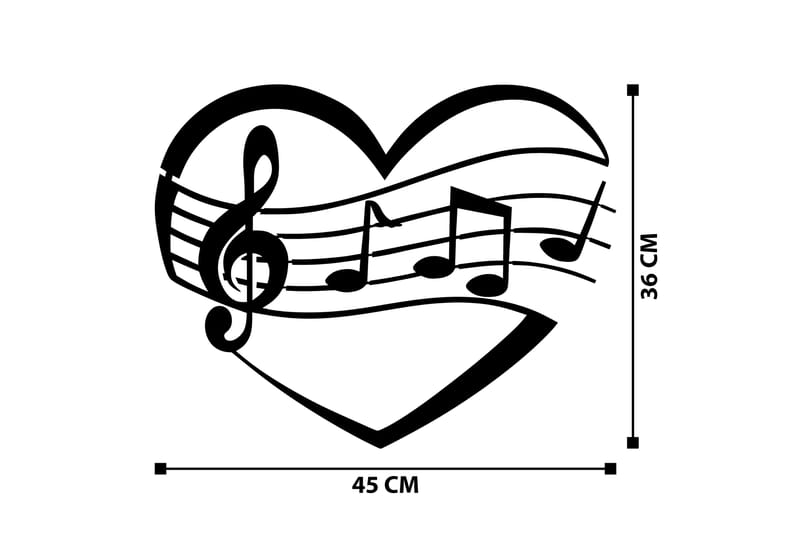 Music Väggdekor - Svart - Inredning - Väggdekor - Skylt - Plåtskyltar