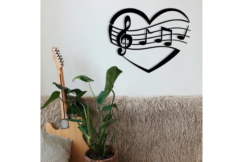 Music Väggdekor - Svart - Inredning - Väggdekor - Skylt - Plåtskyltar