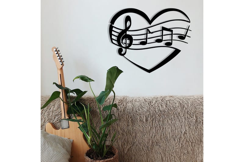 Music Väggdekor - Svart - Inredning - Väggdekor - Skylt - Plåtskyltar