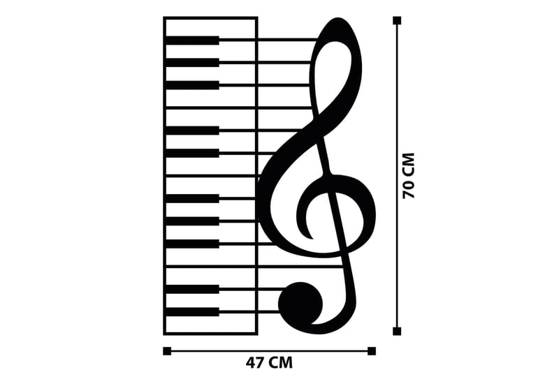 Musical Väggdekor - Svart - Inredning - Väggdekor - Skylt - Plåtskyltar