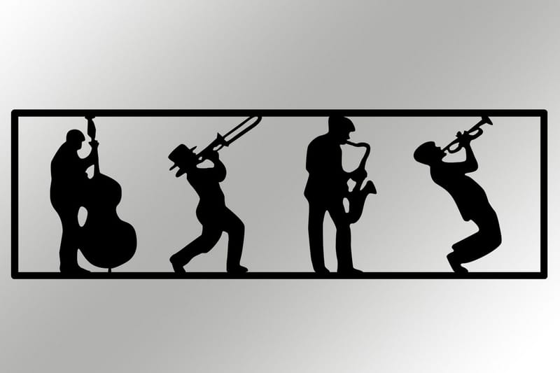 Musicians Väggdekor - Svart - Inredning - Väggdekor - Skylt - Plåtskyltar