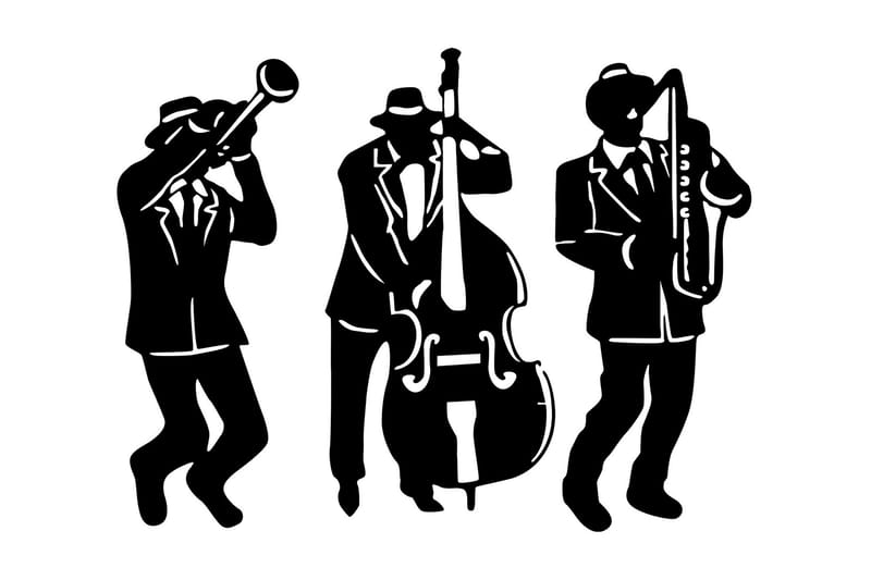 Musicians Väggdekor - Svart - Inredning - Väggdekor - Skylt - Plåtskyltar