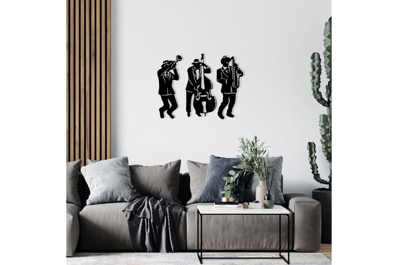 Musicians Väggdekor - Svart - Inredning - Väggdekor - Skylt - Plåtskyltar