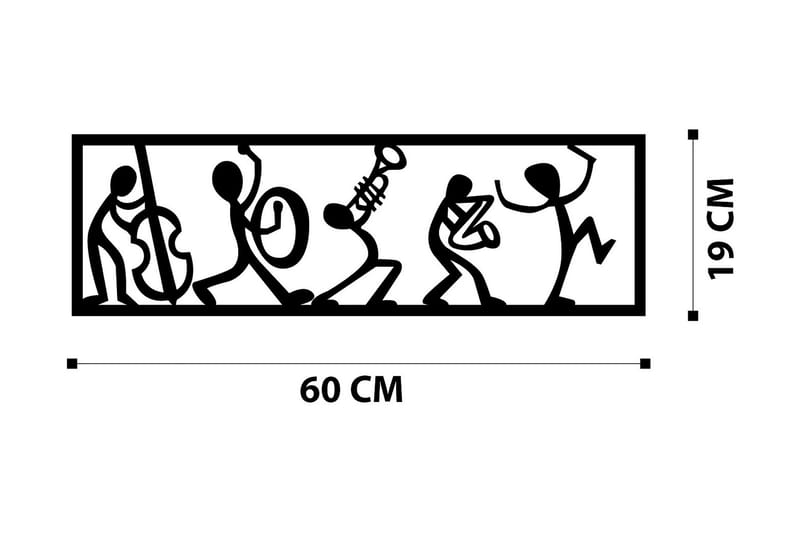 Musicians Väggdekor - Svart - Inredning - Väggdekor - Skylt - Plåtskyltar